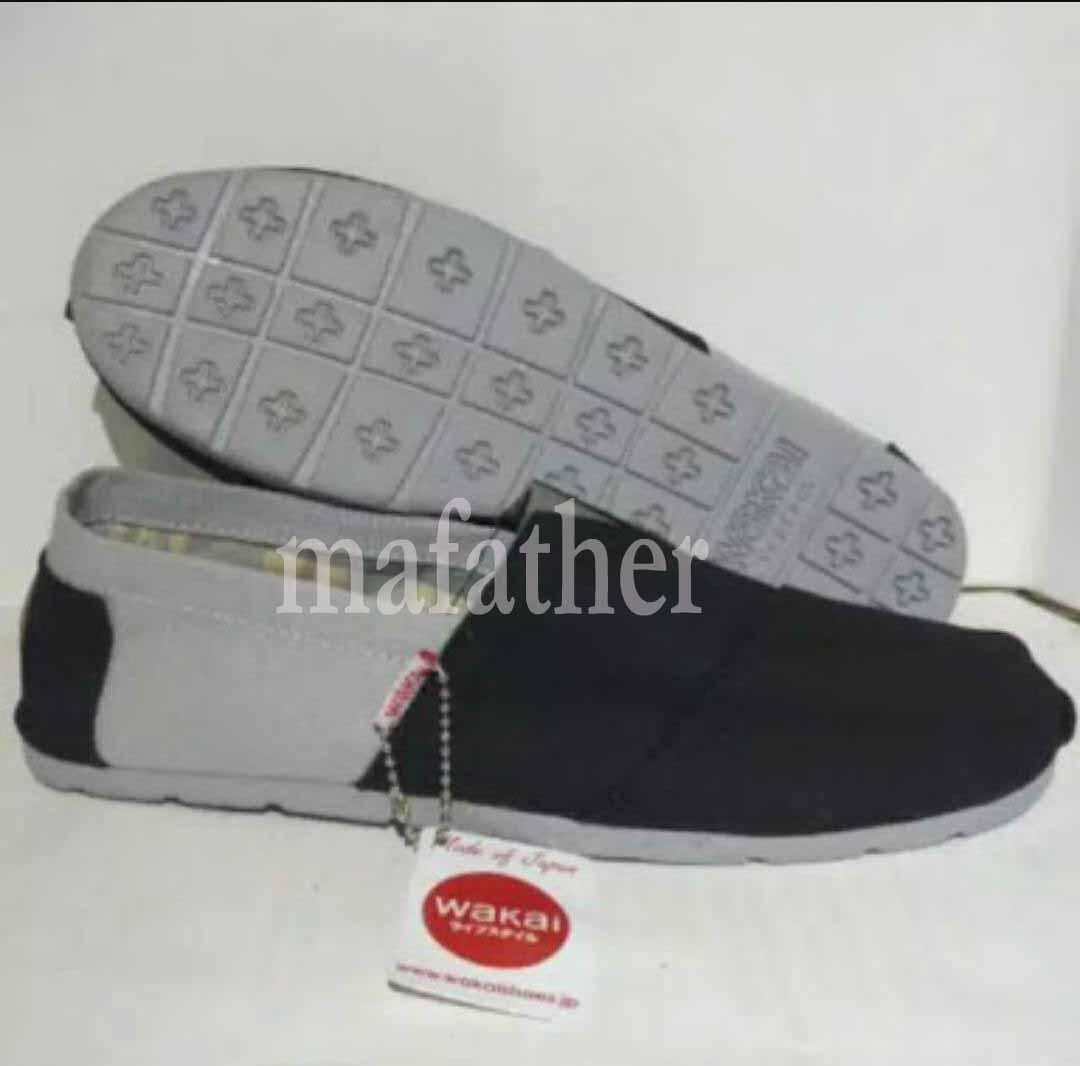 Mafather, Sepatu unisex pria dan wanita wakai abu hitam