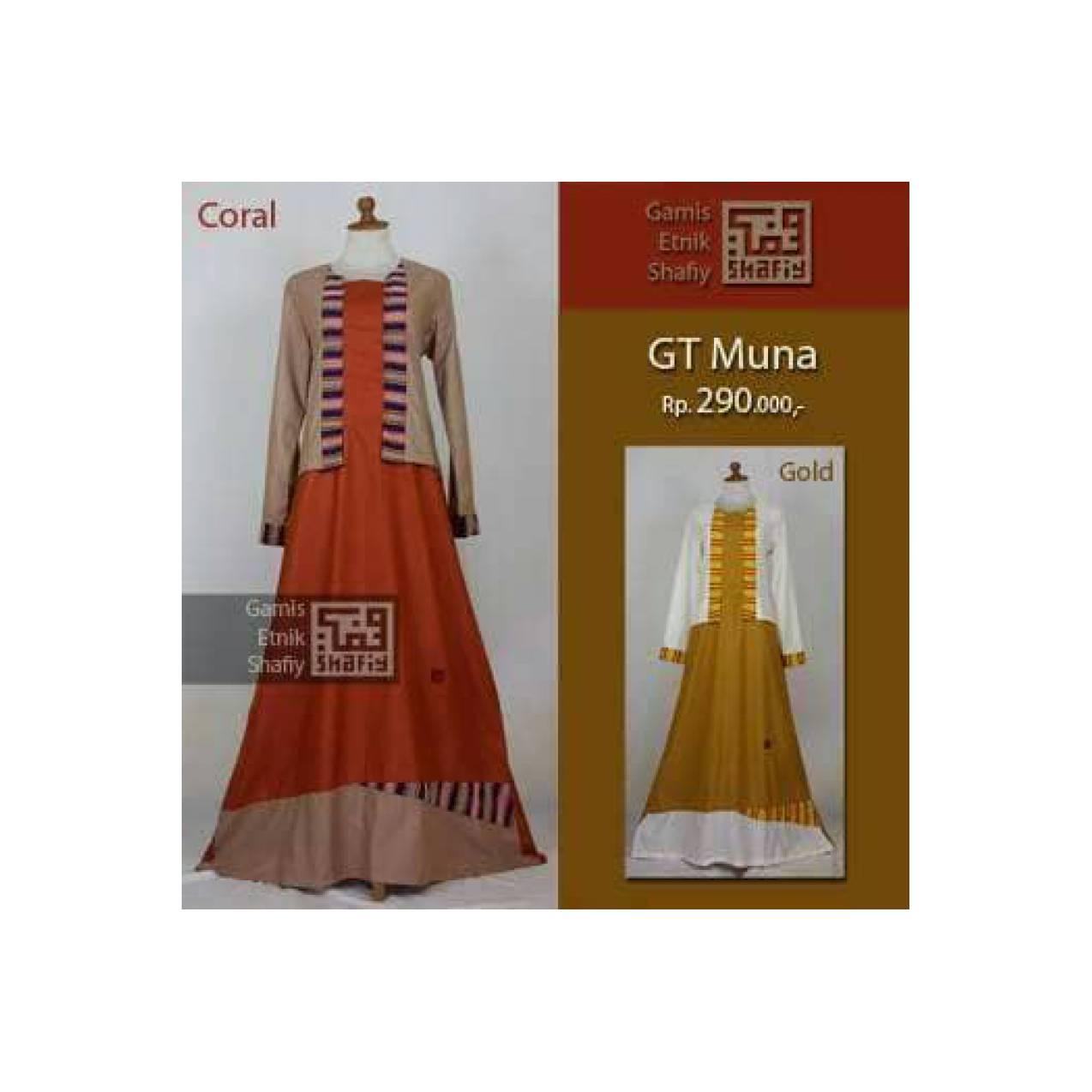 Gamis Etnik Shafiy GT Muna / Baju Muslim Wanita