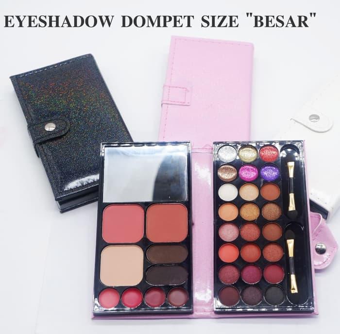 Mesh Eyeshadow Dompet Big Size Palette Make Up Blusher Powder Lipstick Eyebrow All in One - 1 Pcs