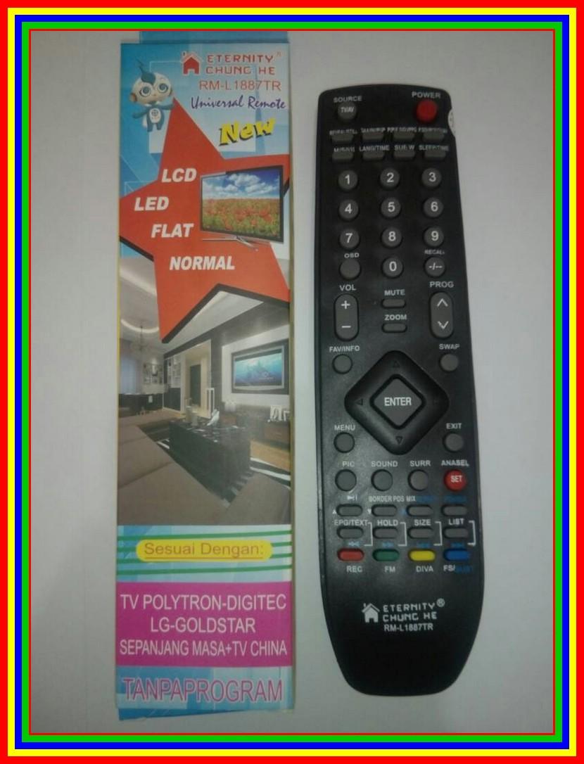 Remot Remote TV Tabung Flat LCD LED Polytron Multi Universal