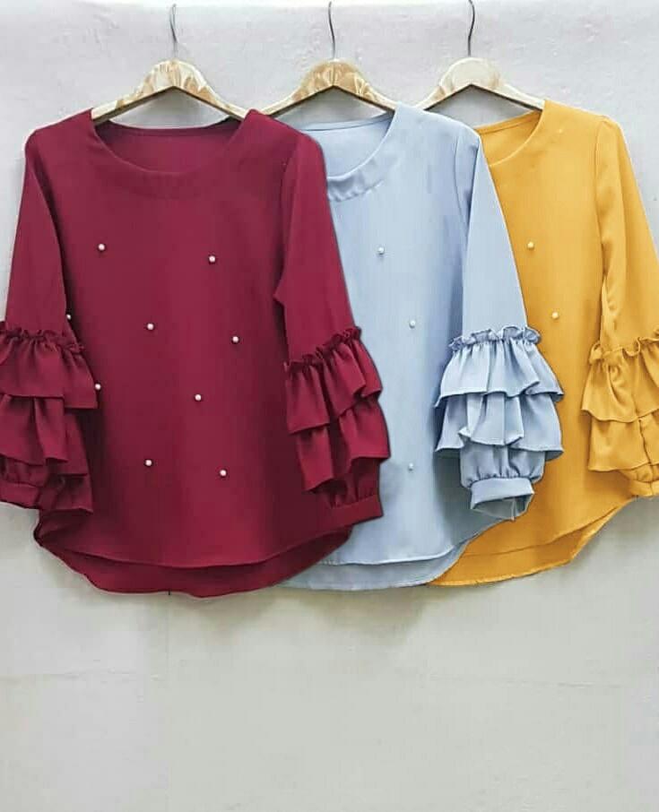 RameRame/FH /Mutiara blouse/Atasan wanita/fashion muslim/baju kekinian/baju murah/baju wanita murah