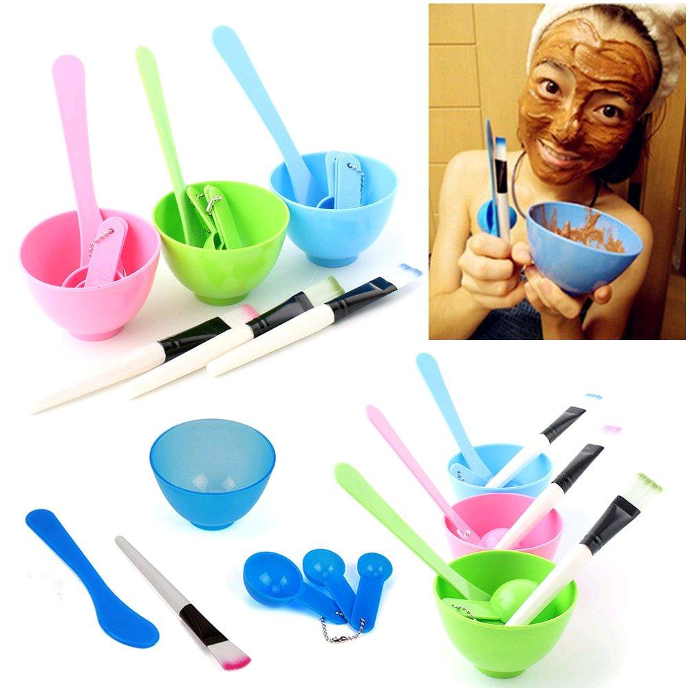 Mangkok Masker - Facial Face Mask Bowl Tool Set - MultiColor