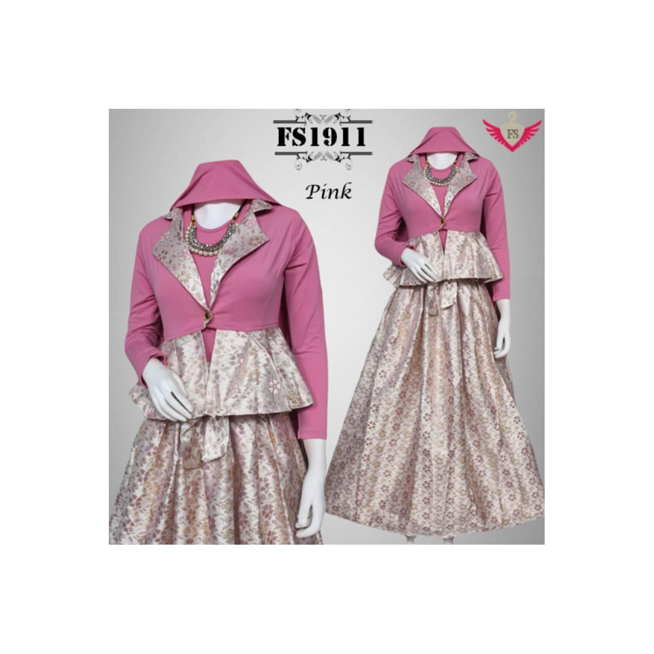 Gamis terbaru Baju Pesta Peplum + Phasmina FS1911 modern