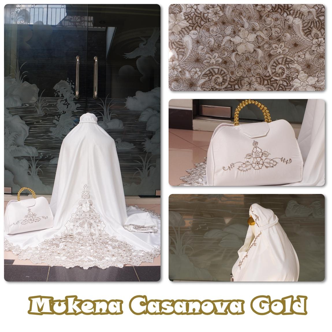 TERLARIS!!! MUKENA CASSANOVA GOLD mukena mewah / mukena dewasa / mukena tatuis / mukena anak / mukena bali / mukena katun jepang