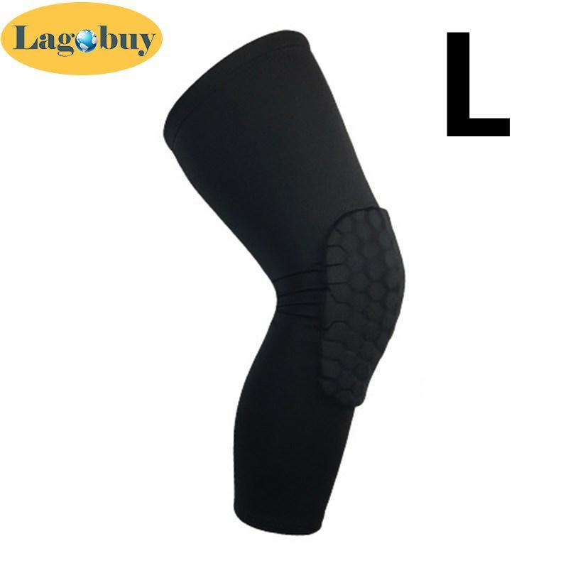 【cod & Ready Stock】lagobuy 1 Pcs Bantalan Sarang Lebah Anti Selip Tahan Benturan Lutut Kaki Panjang Pelindung Lengan Olahraga Basket By Lagobuy