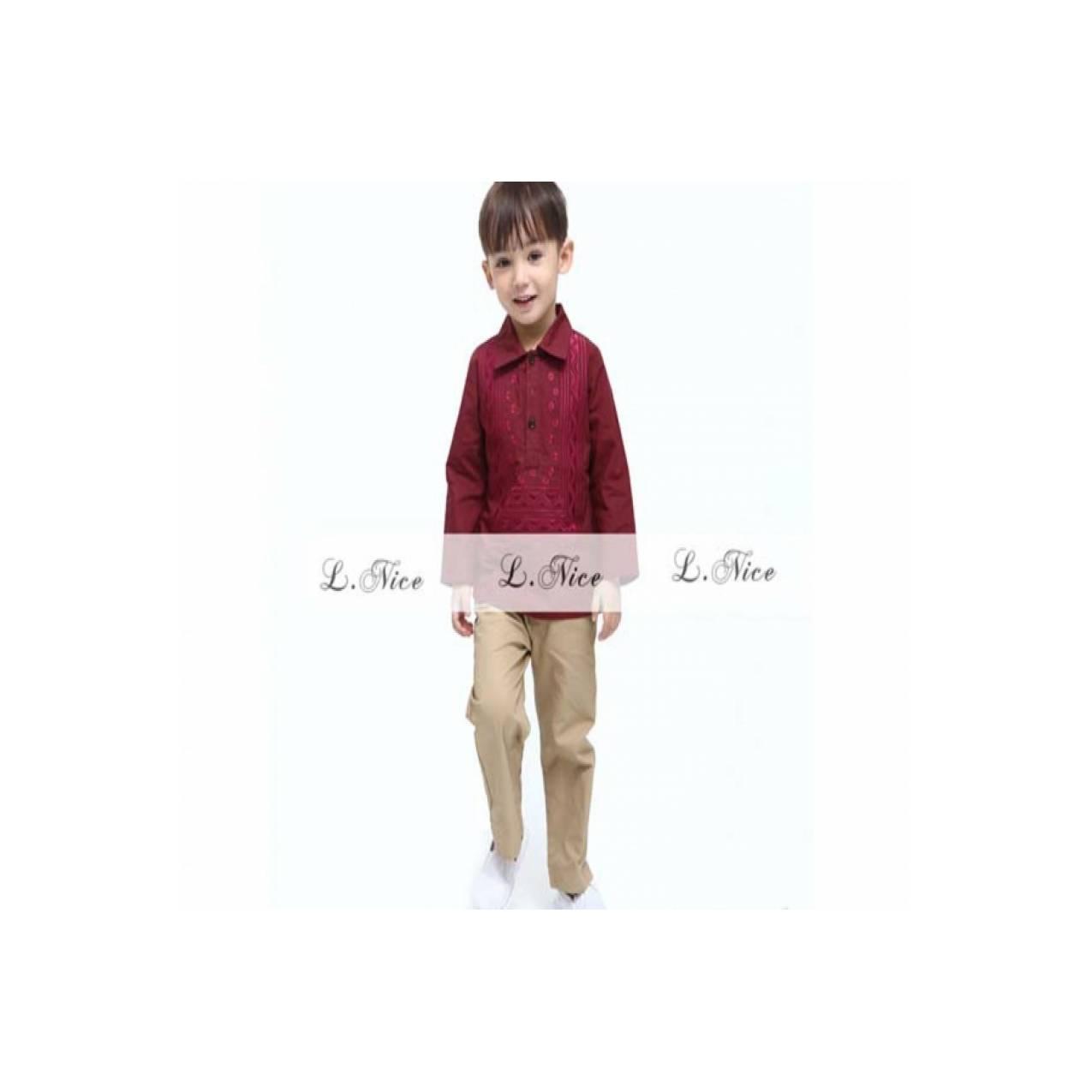 Lnice Koko Wine Red Baju Anak Branded 1 2 3 4 5 6 Tahun ABS4699