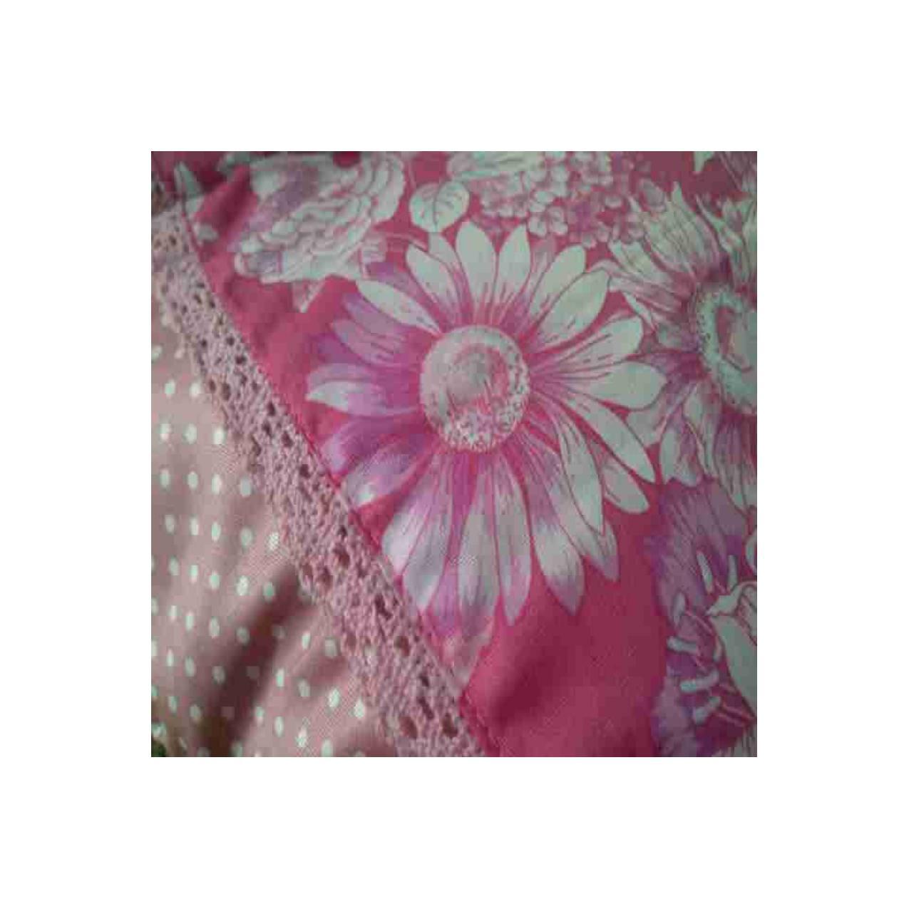 Mukena katun jepang Anaqu motif trisa fushia