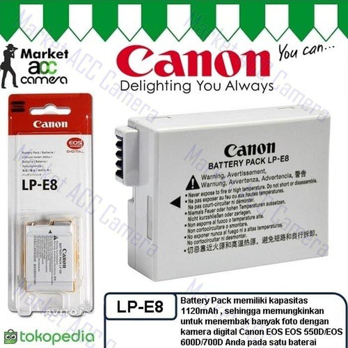 Battery Canon LP-E8 for EOS 550D, 600D, 650D, 700D, Kiss X4 TERLARIS
