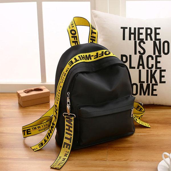 Tas Ransel Kuliah Sekolah / Tas Punggung Wanita Korean Style Import OFF White