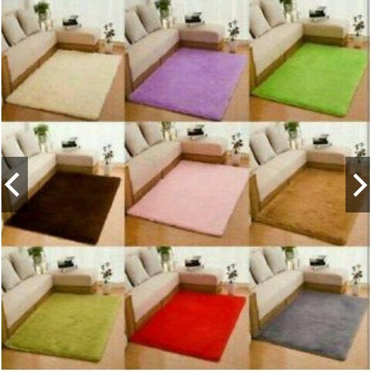 PROMO Karpet bulu rasfur polos size 150x100 tebal 2cm
