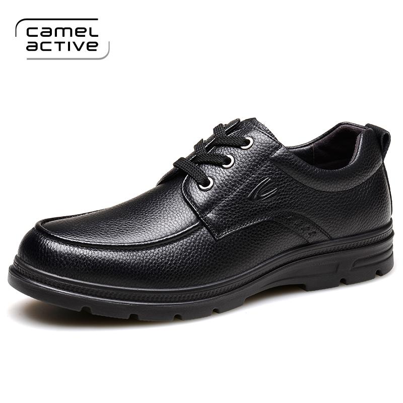 Camel Active Sepatu Kulit Bisnis Jerman Alas Lembut Pria (Brown) (Brown)