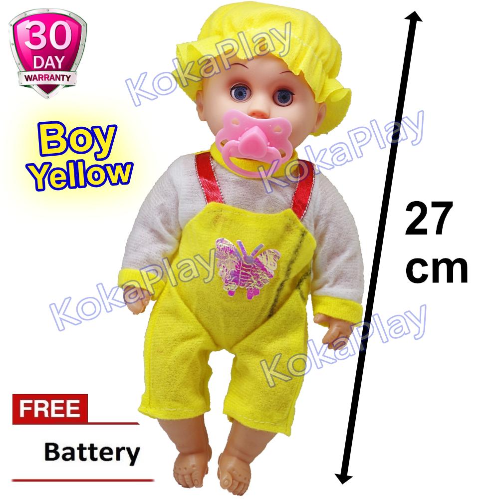 KokaPlay Mainan Boneka Susan Mini Nangis Mainan Anak Perempuan Mainan Anak Laki Laki Crying Doll Barbie Baby Boy Girl + Free Baterai