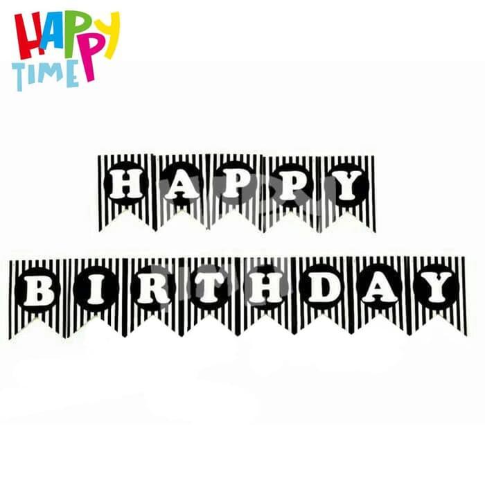 Gambar Tulisan Happy Birthday Hitam Putih - Gambar Keren Hits
