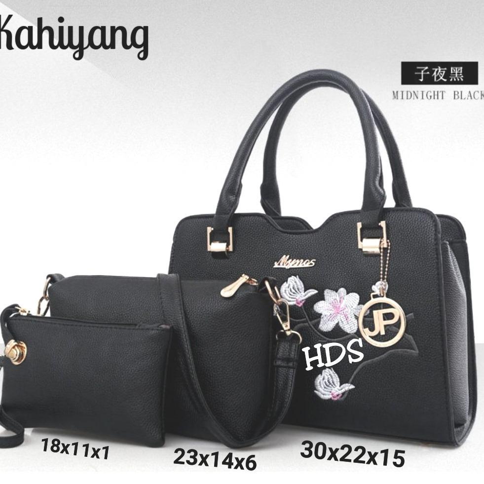 PROMO TAS JINJING TAS SLEMPANG KAHIYANG WANITA 3 IN 1 MURAH TAS KERJA BUCKET BAG HANDLE BAG WANITA /HAND BAG KOREAN STLYLE/SLING BAG NAGITA