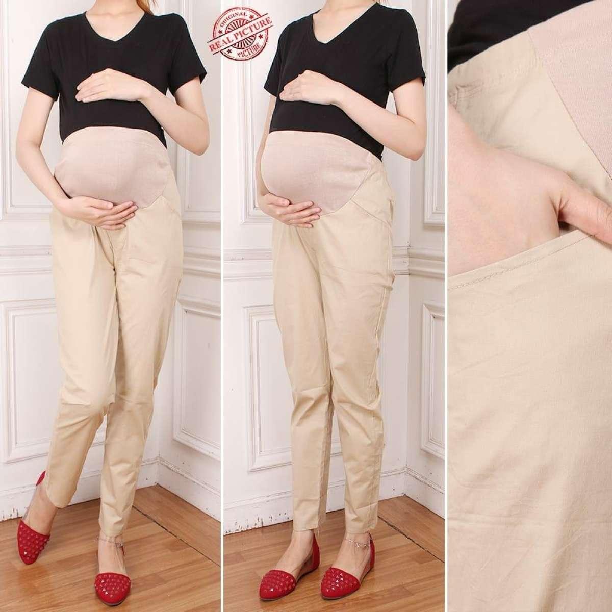 Celana hamil panjang wanita jumbo long pant Dinda