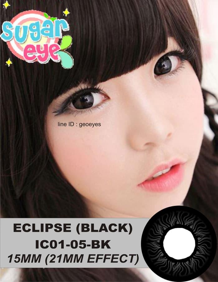 Promo - Softlens Eclipse Black IC01-05-BK (Hitam Pekat) Original