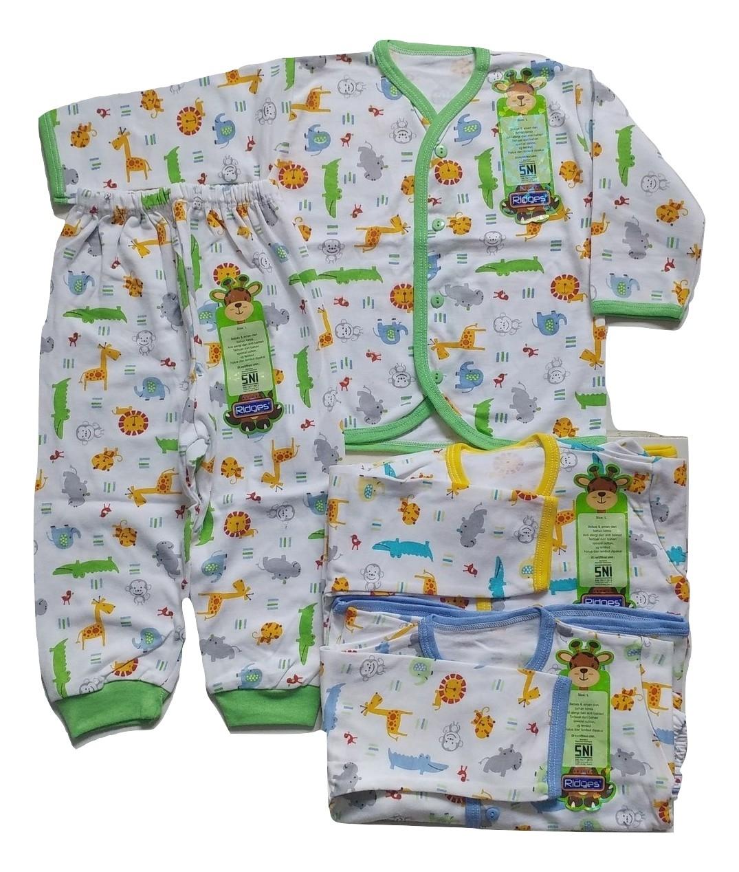 Jelova Angela 3set Setelan Baju Tidur Baby Bayi Piyama Ridges 12-18 Months - SNI Standart