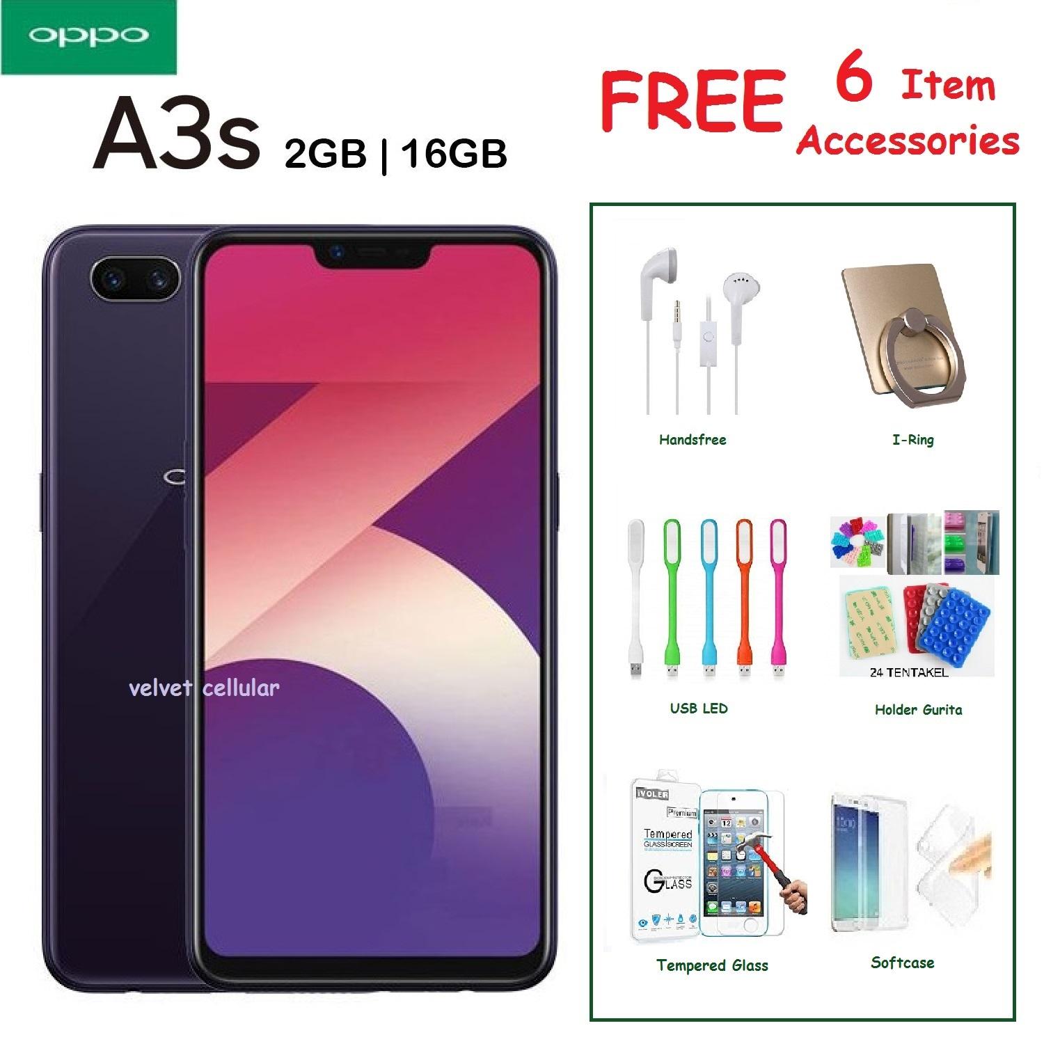 OPPO A3S [2/16GB] + Free New 6 Item Accessories