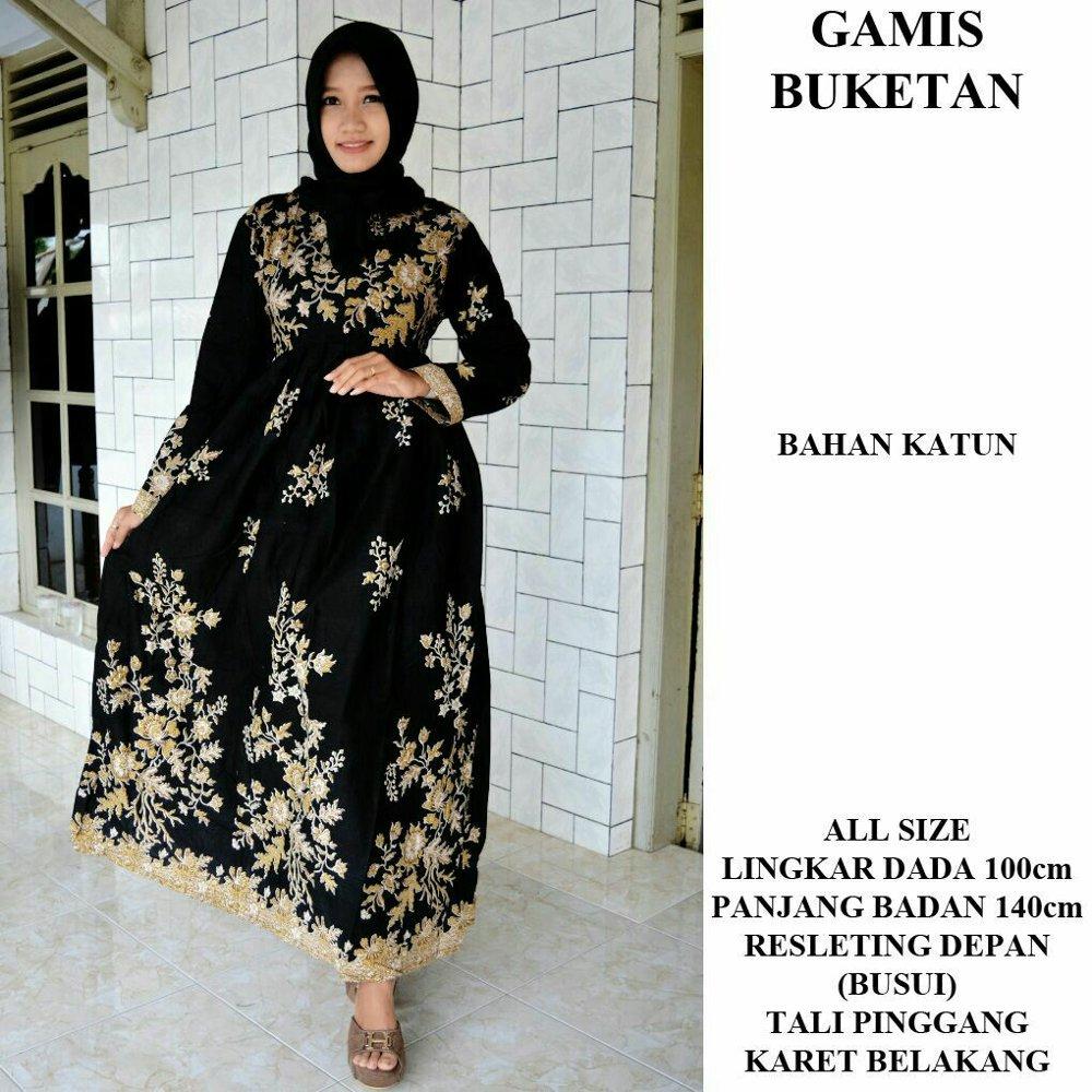 Gamis buketan - gamis - gamis batik - gamis klok - dress - dress batik - batik wanita di lapak Batik Gaul Pekalongan nur_janah2611