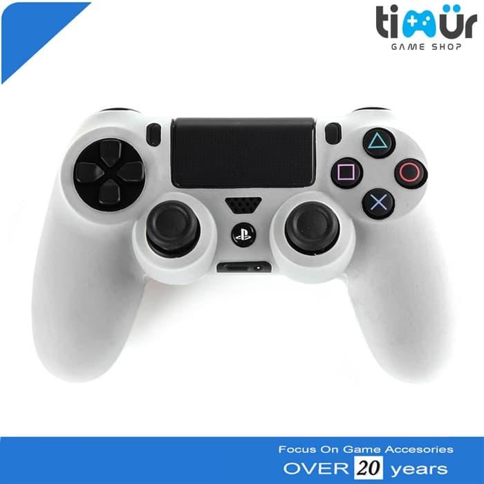 SALE - Silikon Silicone Kondom Case Stik Stick PS4 Warna Putih High Quality
