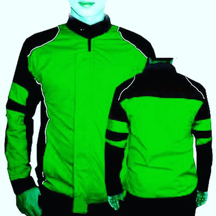 Jaket Polos Tahan Air - Merah Salem - Jaket Cowok / Pria Waterproof Anti Air Keren - Jaket Polos Waterproof - List Menyala Malam Kena Sinar Ready Size M L XL XXL - Bahan Taslan Waterprof