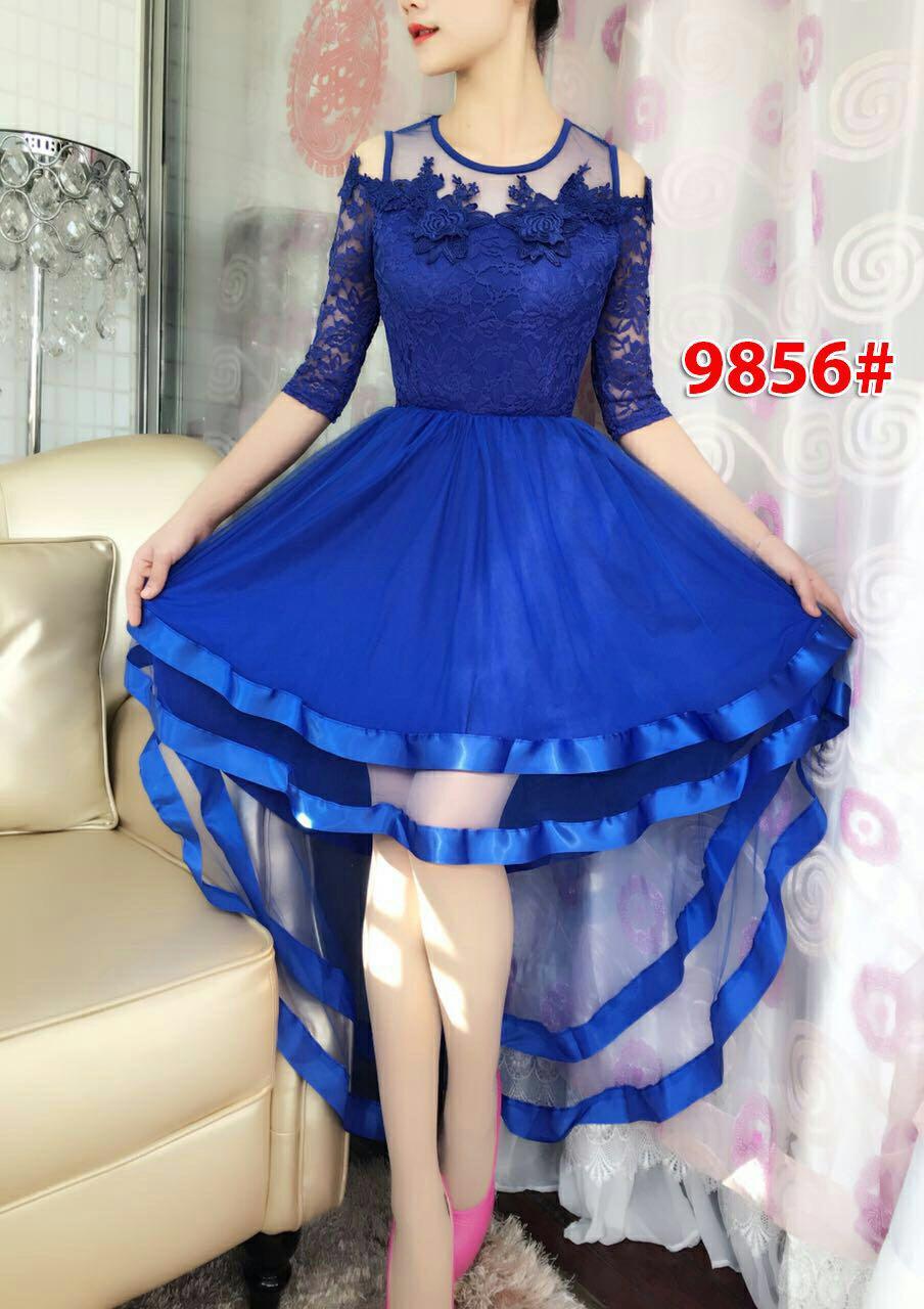 9856# baju pesta import / baju seksi / gaun pesta import / baju sabrina/ dress fashion / dres import
