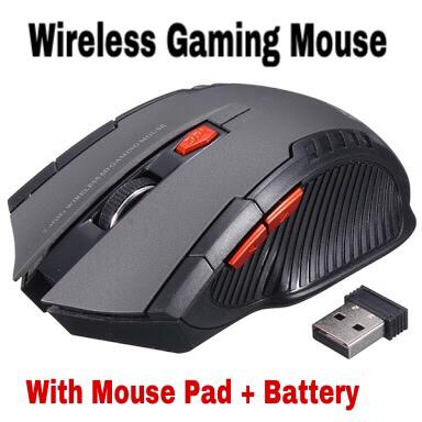 Mouse Wireless GAMING MOUSE MIRIP FANTECH MOUSEPAD and BATTERY GREY