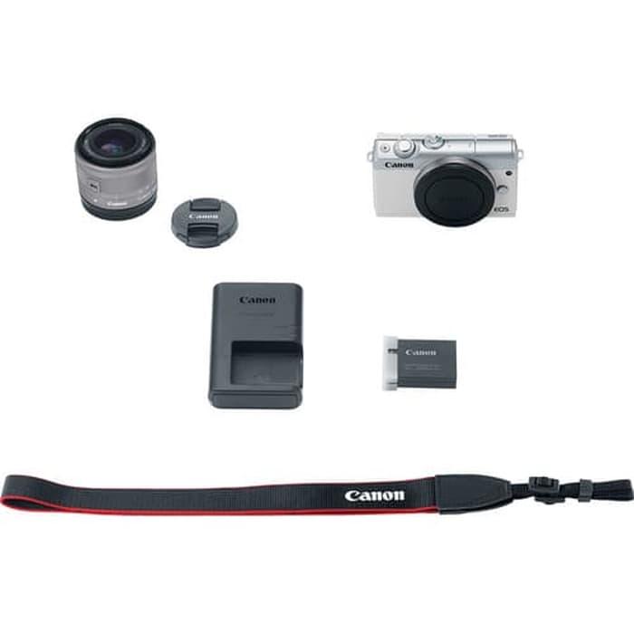 PALING DICARI CANON EOS M100 KIT 15-45MM GARANSI RESMI CANON - KAMERA PAKET BONUS