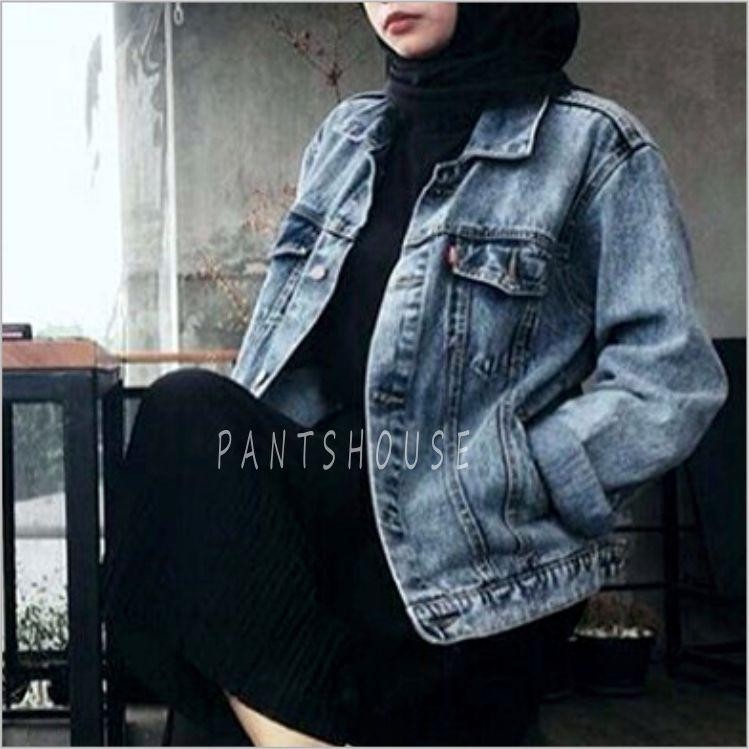 PH Jaket Denim Wanita Oversize Regular - Snow Wash