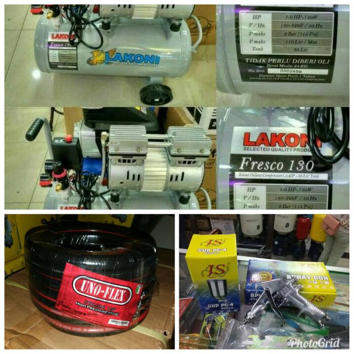 Promo PAKET KOMPRESOR LAKONI FRESCO 130 SPRAY GAN F 75 KOMPRESOR SPRAY CAT Original