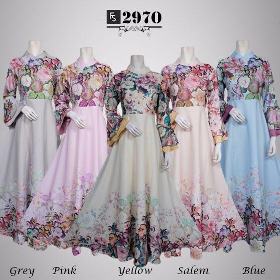 Toko Kirana Surabaya Gamis maxi dress baju gaun pesta busana muslim Nuri Maulida 970