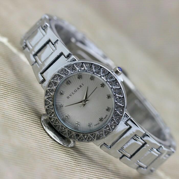 laris jam tangan murah Bvlgari wanita / jtr 1115 silver