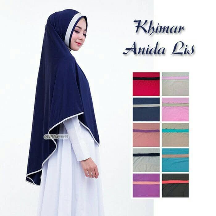 jilbab khimar anida lis bahan jersey zoya - hijab syari A1406