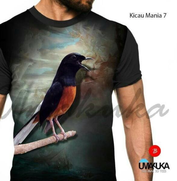 kicau mania 7 murai batu medan kaos 3d fullprint umakuka