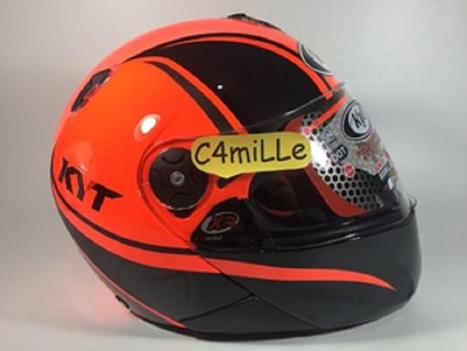 Helm KYT X Rocket #2 Black Red Fluo