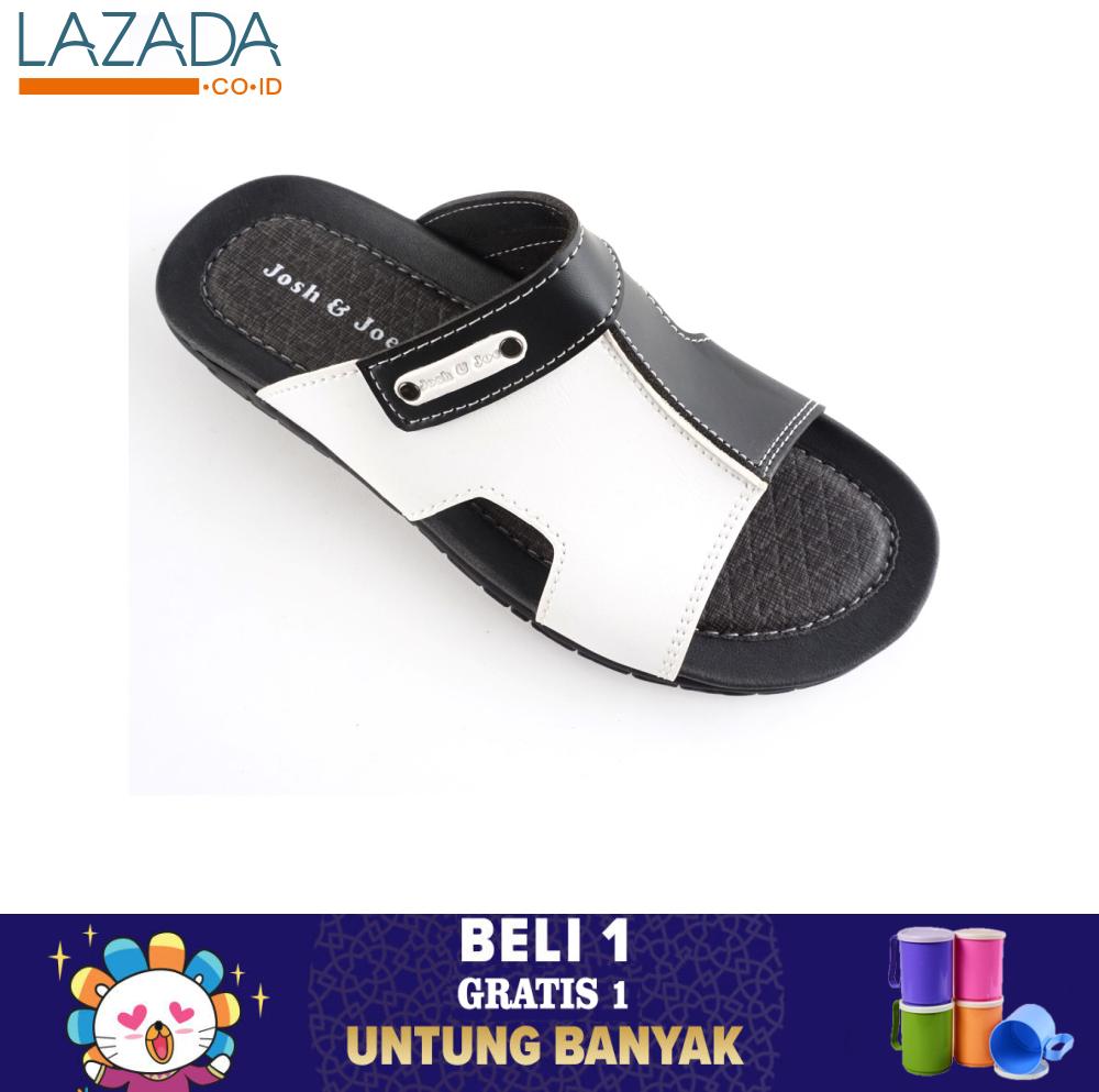 Josh&Joe / fashion pria / sandal murah / sandal pria / sandal pria kulit / sandal pria casual / sandal pria dewasa / sandal gunung pria/ sandal jepit pria 21BLKC BUNDLING