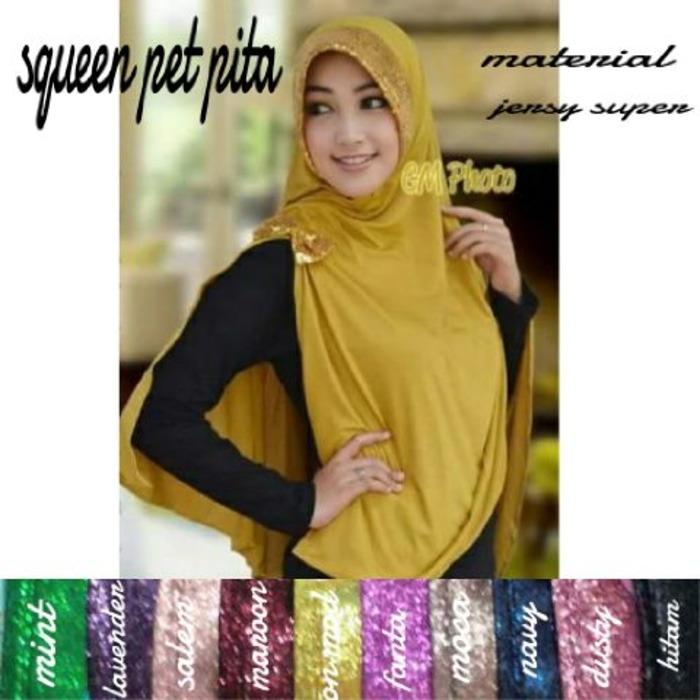 Hijab / Jilbab Instan Syari Squeen Pet Pita