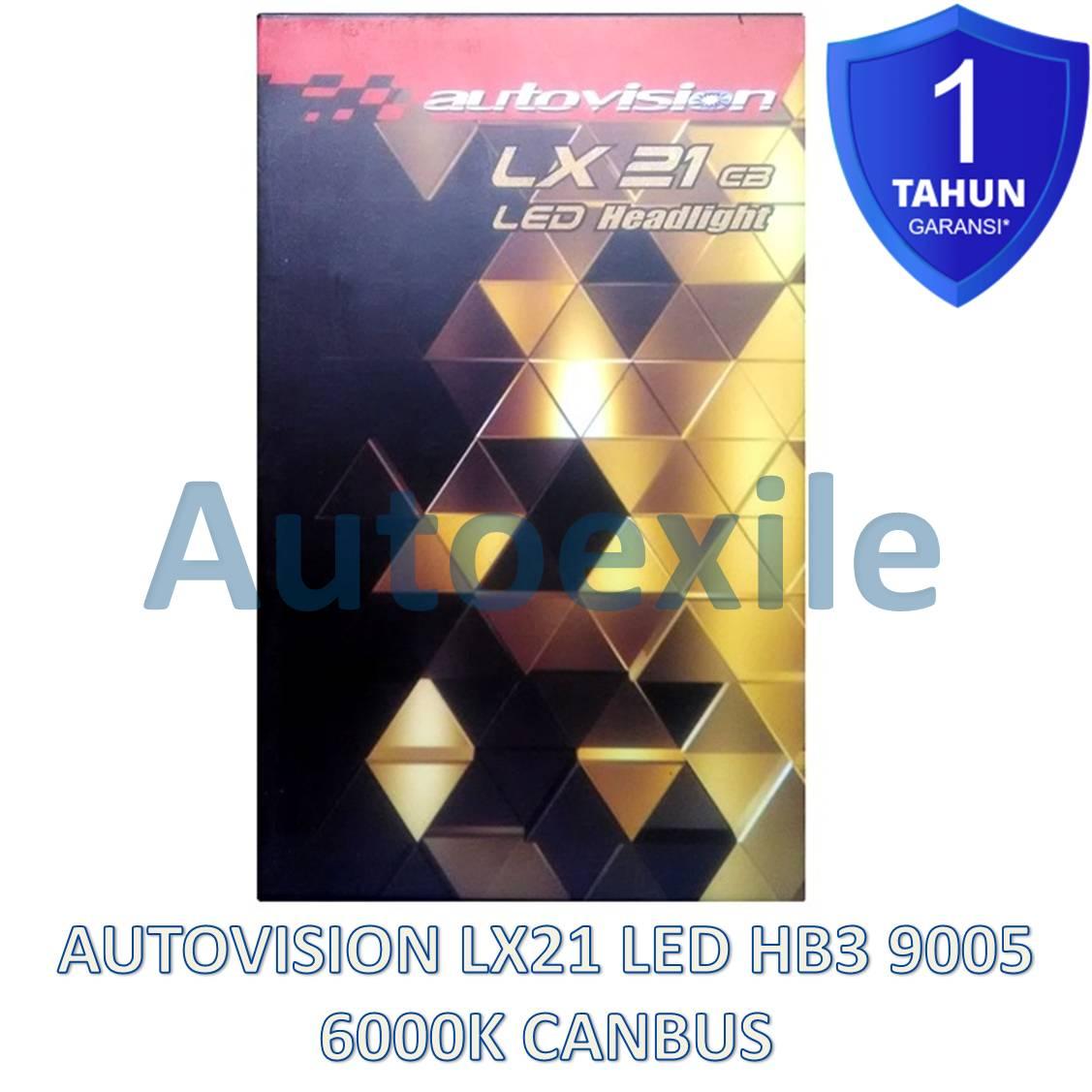 Autovision LX21 CB LED HB3 9005 21W 6000K PutihLuxeon Z ES Canbus Lampu Mobil Garansi BRV CRV Innova Reborn Fortuner Rush Xenia New Pajero Terios XI New Civic Celica