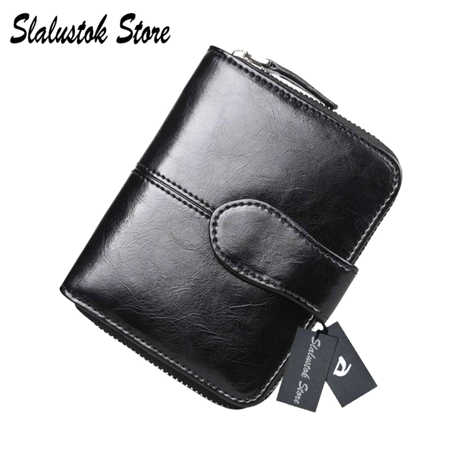 SlaluStok Store - Fashion Korea Dompet Mini Wanita Dompet Pendek Casual Kulit Asli warna Solid beritsleting wadah kartu ( DKI Jakarta )