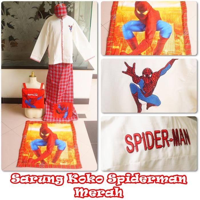 Baju Koko Spiderman Merah L / baju koko / baju koko anak / baju muslim / baju koko karakter / baju koko murah / baju koko keren / baju koko lucu / baju koko berkualitas