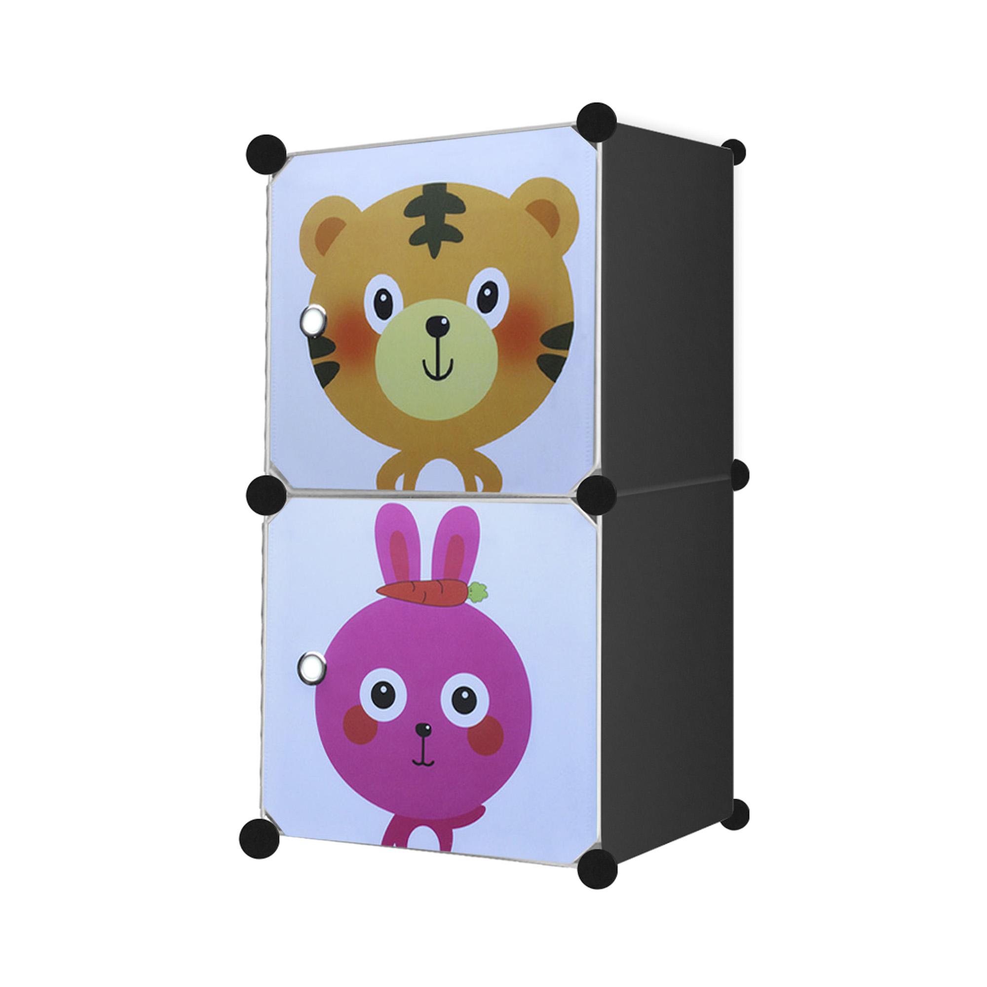 Aiueo Lemari Pakaian Motif Animal 2 Pintu