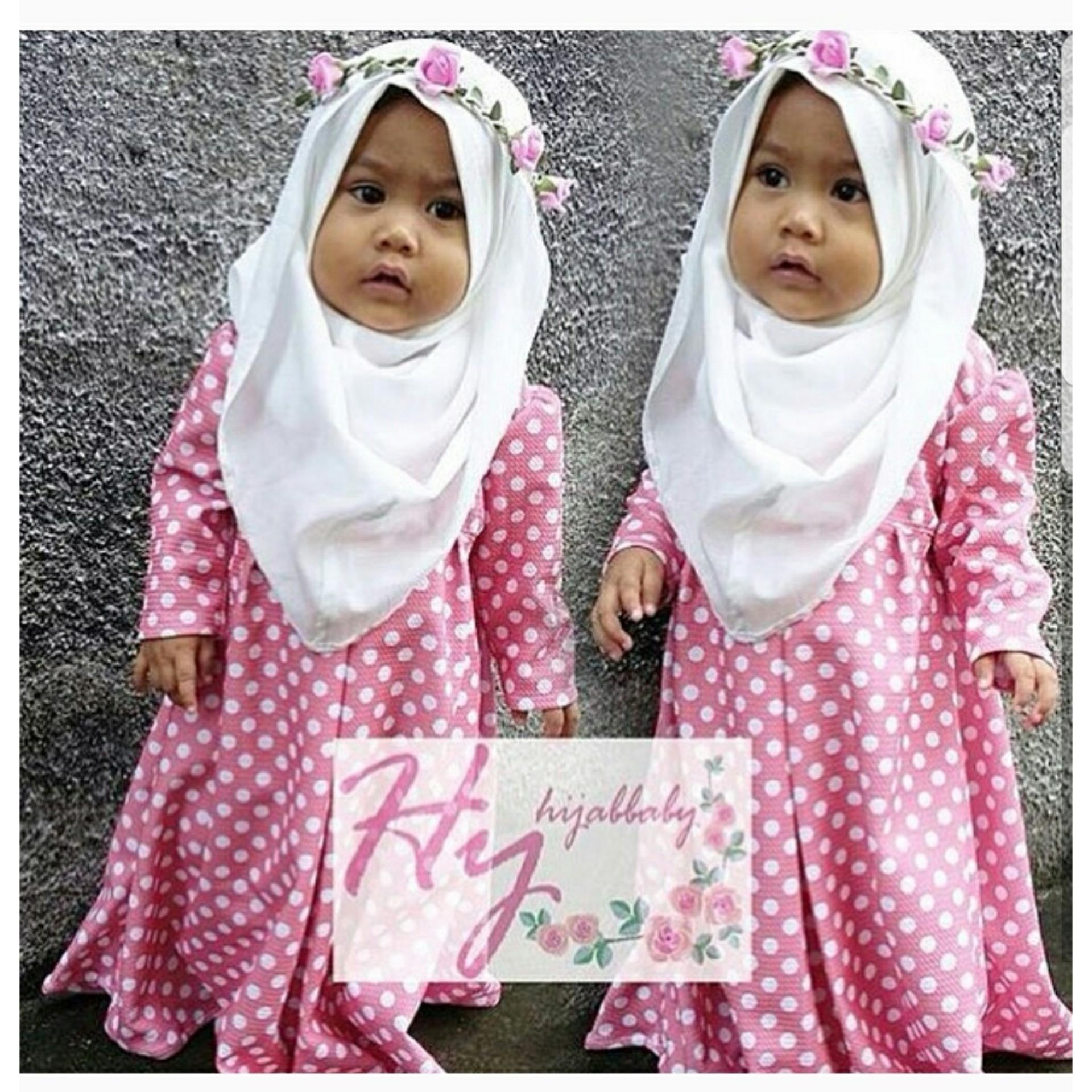 febryant shop - Pakaian Anak Perempuan Fashionable - Gamis Kids - Kid Baby Polkadot