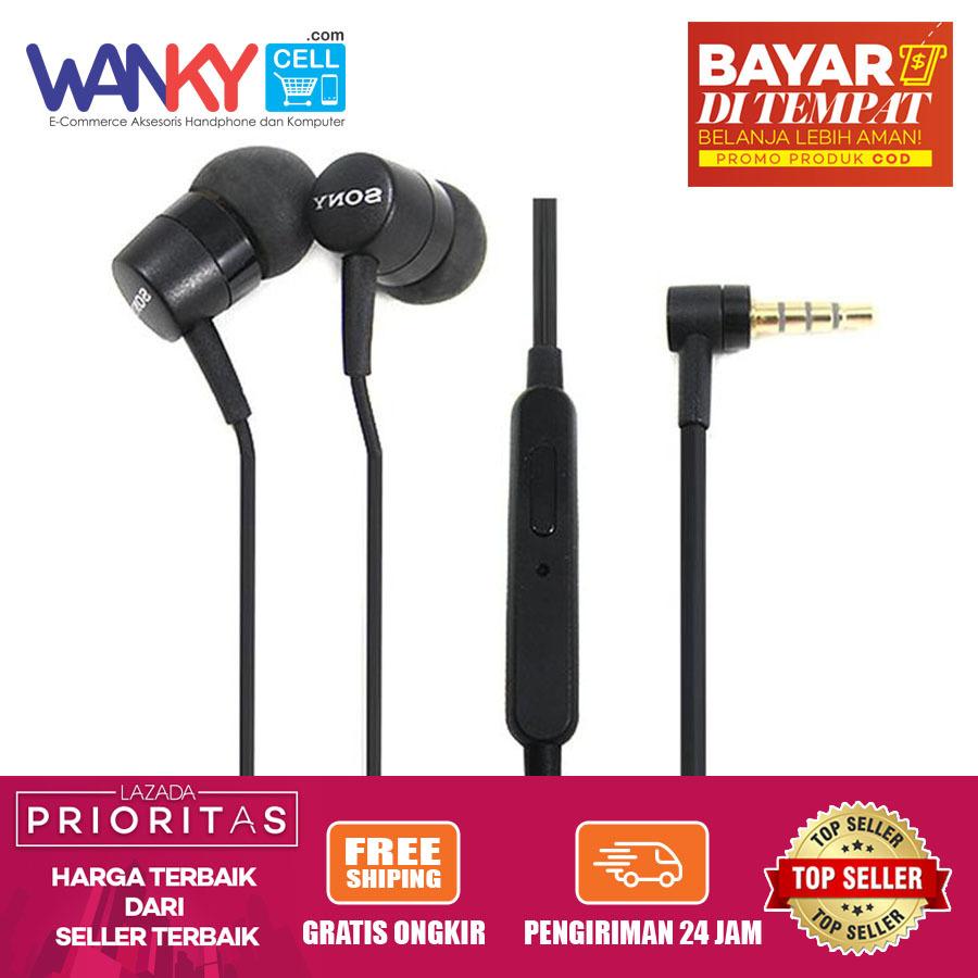 Sony Headset Stereo Portable Sony MH750 Super BASS For Smartphone Xiaomi/Oppo/Samsung/Vivo/iPhone - Hitam