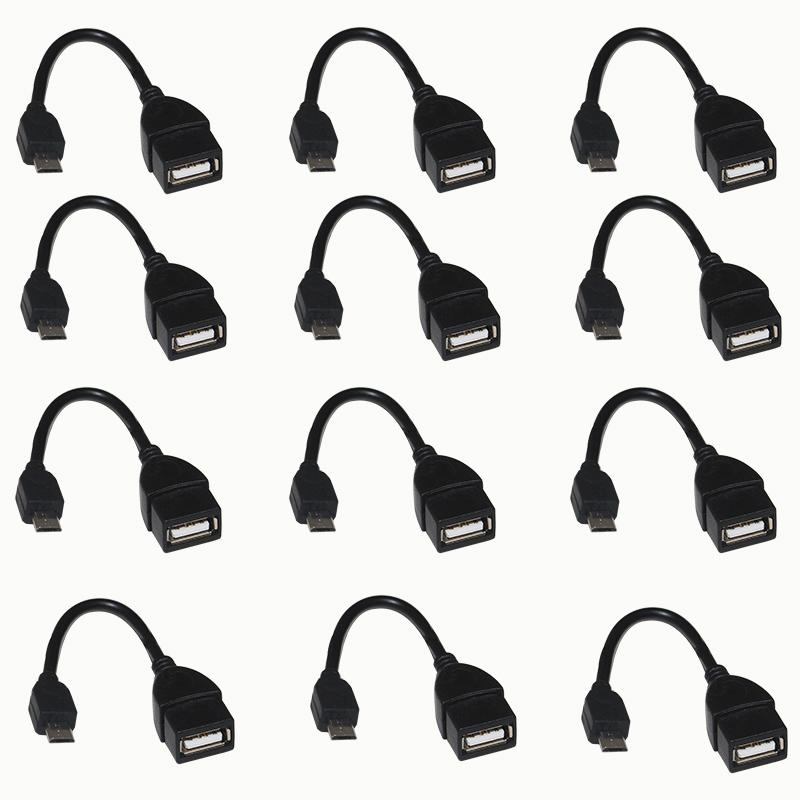 EELIC USB-MICRO HITAM ISI 12 PCS USB OTG MICRO USB TO USB FEMALE OTG DATA ADAPTER MULTIFUNGSI BERKUALITAS TINGGI