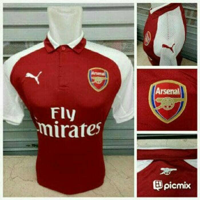 J.e.r.s.e.y Bola Arsenal Home New 17/18 / Baju Bola / Kaos Bola / J.e.r.s.e.y Sepak Bola / Baju Bola Pria / Baju Bola Piala Dunia / Baju Bola Berkualitas