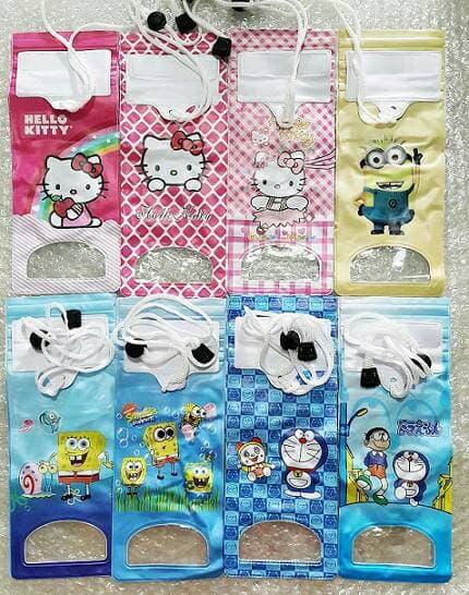 Sarung Waterproof HP Gambar Kartun Unik Lucu Murah Surabaya Terbaru