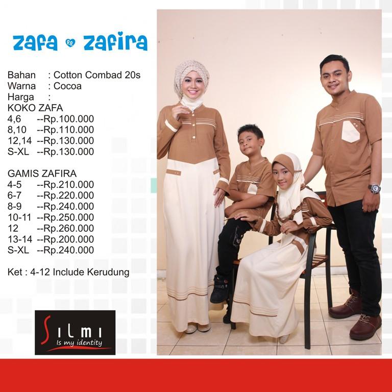 Busana Muslim Keluarga/Zafa Zafira Cream/Sarimbit Keluarga/Baju Sarimbit/Silmi Fashion Shop (Koko Anak 4,6)