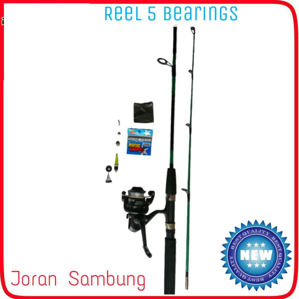 1 Set Pancing Reel 5 Bearings Joran Sambung 1.20 M