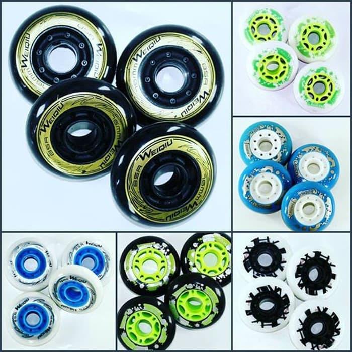Best Top Seller!! Roda | Ban Sepatu Roda | Inlineskate | Sepaturoda Karet Weiqiu Isi 8 - ready stock