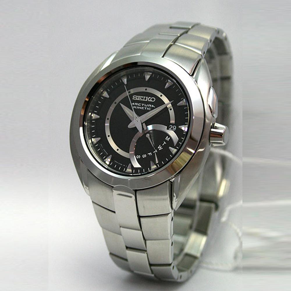 Seiko Arctura SRN009P1 Kinetik Black Dial SS Bracelet - Jam Pria SRN009 Best N2jt